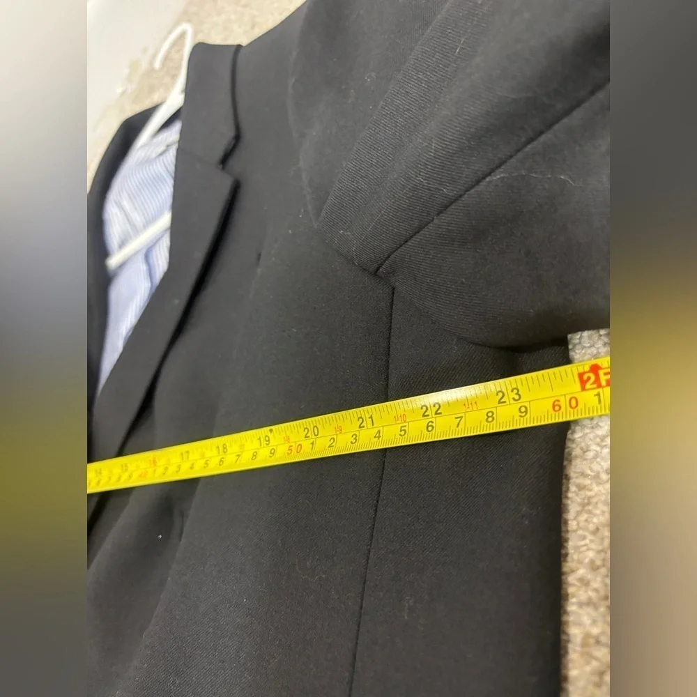 J. Crew Black Wool Blend Big Boy’s 20 Black Blazer Two Button Front Pocket
